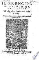 Il Prencipe ; con alcune altre operette