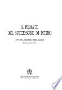 Il primato del successore di Pietro