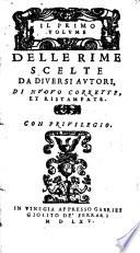 Il primo [-secondo] volume delle rime scelte da diversi autori