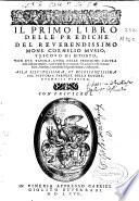 Il primo [-terzo] libro delle Prediche del ... Mons. Cornelio Musso ...