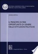 Il principio di pari opportunità di genere nelle istituzioni politiche