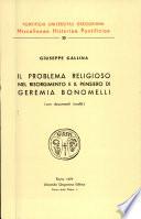Il problema religioso nel Risorgimento e il pensiero di Geremia Bonomelli