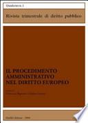 Il procedimento amministrativo nel diritto europeo