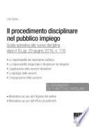 Il procedimento disciplinare nel pubblico impiego