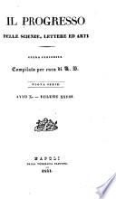 Il Progresso delle scienza, lettere ed arti