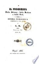 Il progresso delle scienze, delle lettere e delle arti opera periodica compilata per cura di G. R. Giuseppe Ricciardi