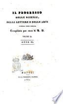 Il progresso delle scienze, delle lettere e delle arti opera periodica