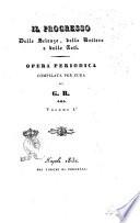 Il progresso delle scienze, delle lettere e delle arti opera periodica