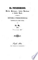 Il progresso delle scienze, delle lettere e delle arti opera periodica