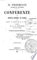 Il progresso per mezzo del Cristianesimo conferenze di Nostra Signora di Parigi