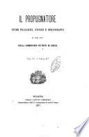 Il propugnatore studi filologici, storici e bibliografici