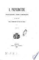 Il propugnatore studi filologici, storici e bibliografici