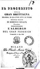 Il proscritto della Gran Brettagna dramma in quattro atti in prosa originale italiano di Domenico Rivalta piacentino