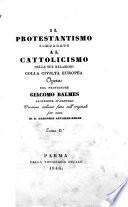 Il protestantesimo comparato al cattolicesimo nelle sue relazioni colla civiltà europea