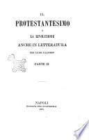 Il protestantesimo o la rivoluzione anche in letteratura per Luigi Palumbo D.C.D.G