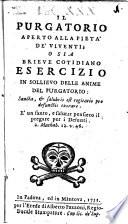 Il purgatorio aperto alla pietá de viventi