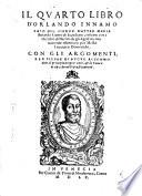 Il quarte [quinto e sesto] libro d'Orlando innamorato
