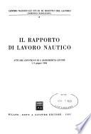 Il Rapporto di lavoro nautico