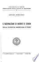 Il razionalismo di Morris R. Cohen nella filosofia americana d'oggi