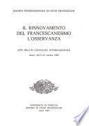 Il rinnovamento del francescanesimo