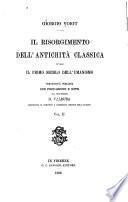 Il risorgimento dell' antichità classica