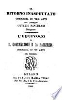 Il ritorno inaspettato. Commedia in 3 atti