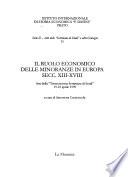 Il ruolo economico delle minoranze in Europa, secc. XIII-XVIII