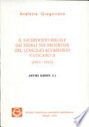 Il sacerdozio regale dei fedeli nei prodromi del Concilio Ecumenico Vaticano II (1903-1962)