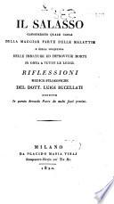 Il salasso considerato quale causa della maggior parte delle malattie e della frequenza delle immature ed improvvise morti. Riflessioni medico-filosofiche