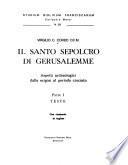 Il Santo Sepolcro di Gerusalemme