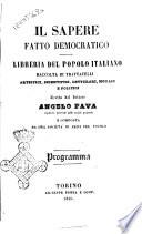 Il sapere fatto democratico libreria del popolo italiano
