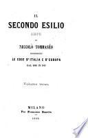 Il secondo esilio scritti di Niccolò Tommaséo concernenti le cose d'Italia e d'Europa dal 1849 in poi
