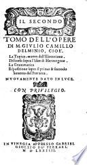Il secondo tomo del l'opere di M. Giulio Camillo Delminio...