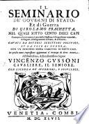 Il seminario de'governi di stato et di guerra