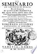 IL SEMINARIO DE' GOVERNI DI STATO, Et di Guerra