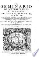 Il Seminario De Governi Di Stato Et Di Gverra