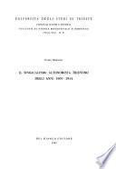 Il sindacalismo autonomista triestino degli anni 1909-1914