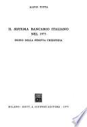 Il sistema bancario italiano nel 1973