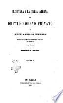 Il sistema e la storia interna del dritto romano privato di Giorgio Cristiano Burchardi