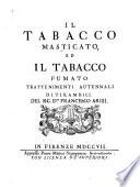Il tabacco masticato, ed il tabacco fumato