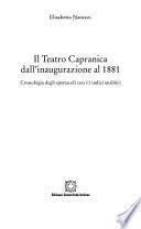 Il Teatro Capranica dall'inaugurazione al 1881