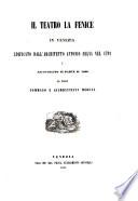 Il Teatro la Fenice in Venezia edificato dallÁrchitetto Antonio Selva nel 1792 e ricostruito in parte in 1836
