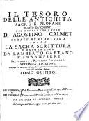 Il Tesoro delle antichita sacre e profane