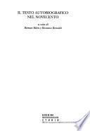 Il Testo autobiografico nel Novecento