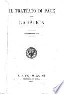 Il trattato di pace con l'Austria, 10 settembre 1919