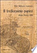 Il tredicesimo papiro. Anno Domini XII