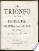 Il Trionfo Della Fedelta