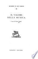 Il valore della musica