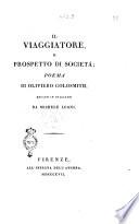 Il viaggiatore, o prospetto di società; poema di Oliviero Goldsmith, recato in italiano da Michele Leoni