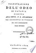 Illustrazione dell'Odeo di Catania diretta alla Imper. e R. Accademia dei Georgofili di Firenze dal socio corrispondente Mario Musumeci